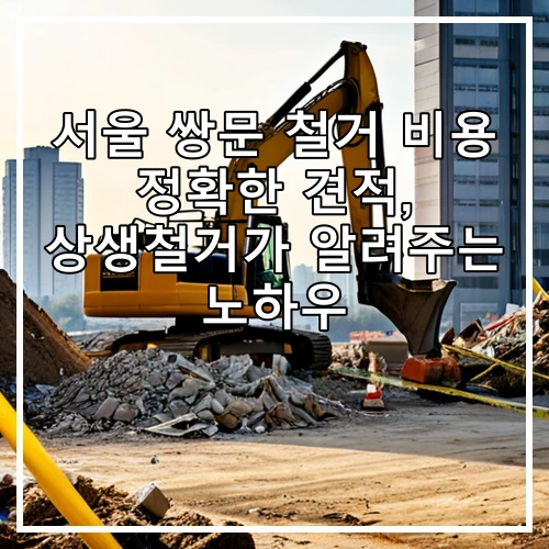 서울 쌍문 철거 비용 정확한 견적, 상생철거가 알려주는 노하우