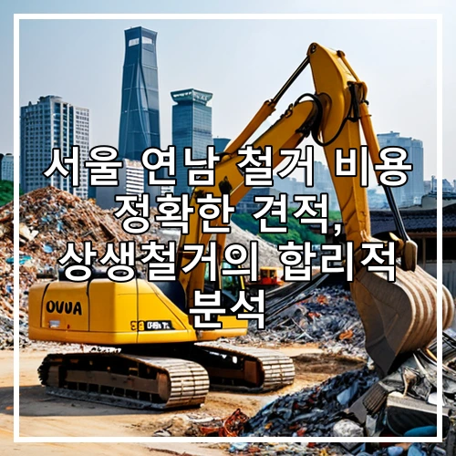 서울 연남 철거 비용 정확한 견적, 상생철거의 합리적 분석