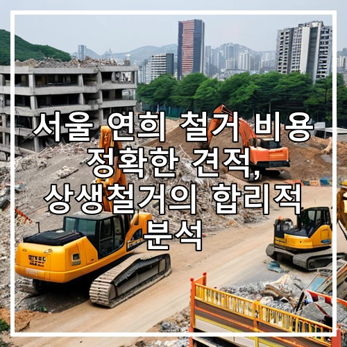서울 연희 철거 비용 정확한 견적, 상생철거의 합리적 분석