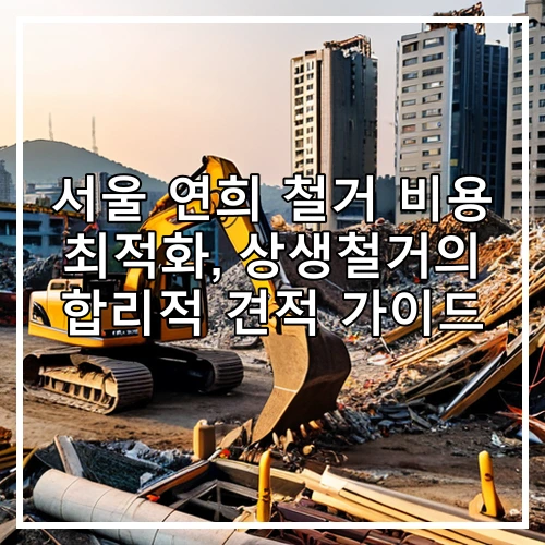 서울 연희 철거 비용 최적화, 상생철거의 합리적 견적 가이드