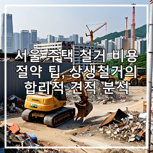 서울 주택 철거 비용 절약 팁, 상생철거의 합리적 견적 분석