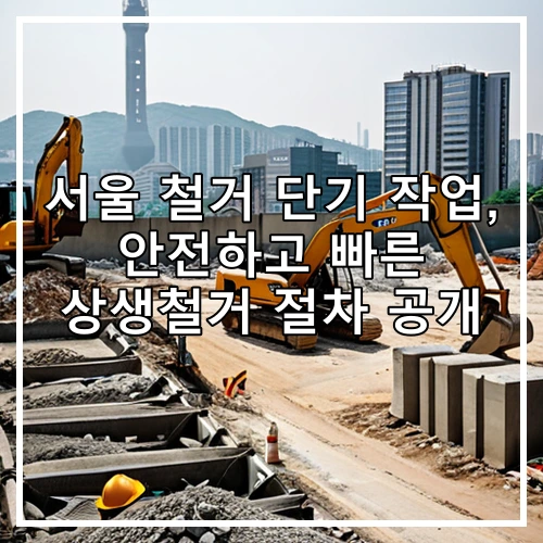 서울 철거 단기 작업, 안전하고 빠른 상생철거 절차 공개