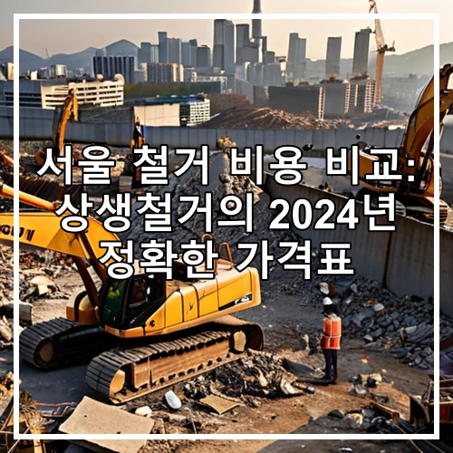 서울 철거 비용 비교: 상생철거의 2024년 정확한 가격표