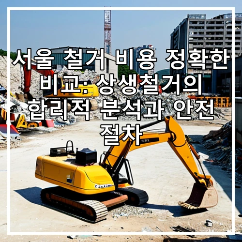 서울 철거 비용 정확한 비교: 상생철거의 합리적 분석과 안전 절차