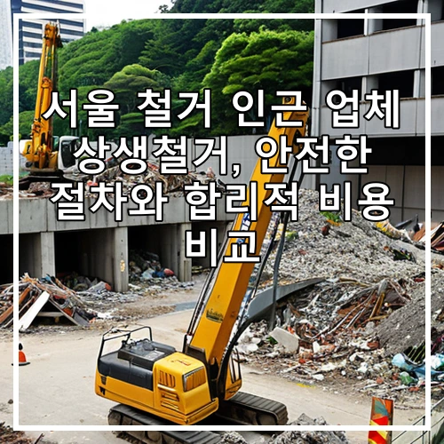 서울 철거 인근 업체 상생철거, 안전한 절차와 합리적 비용 비교