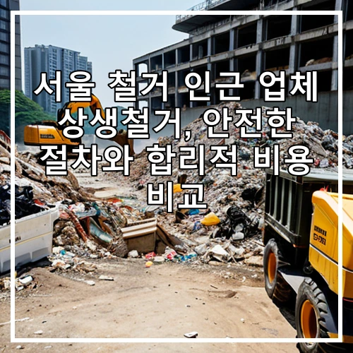 서울 철거 인근 업체 상생철거, 안전한 절차와 합리적 비용 비교