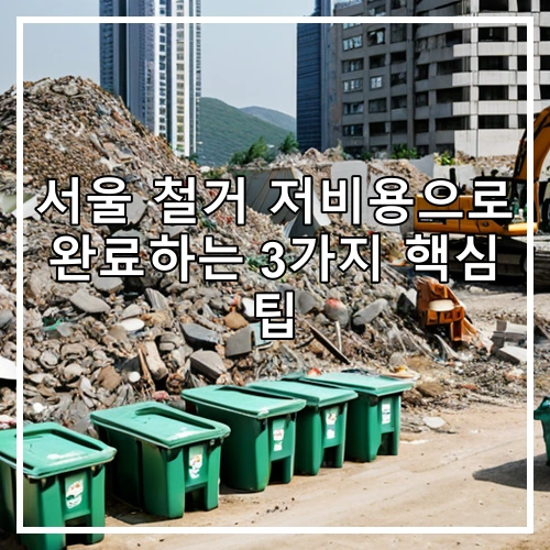 서울 철거 저비용으로 완료하는 3가지 핵심 팁