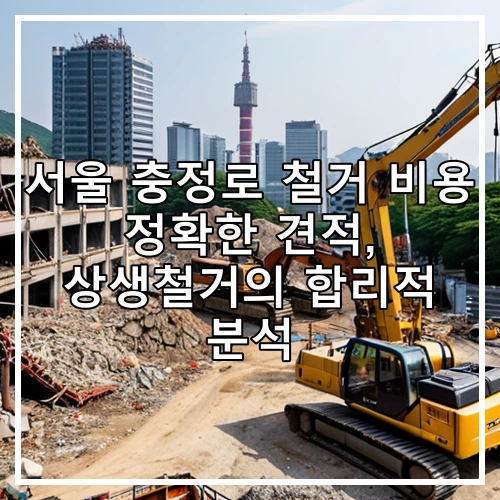 서울 충정로 철거 비용 정확한 견적, 상생철거의 합리적 분석