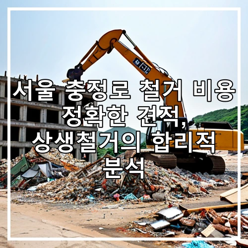 서울 충정로 철거 비용 정확한 견적, 상생철거의 합리적 분석