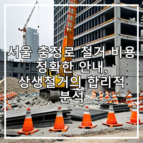 서울 충정로 철거 비용 정확한 안내, 상생철거의 합리적 분석