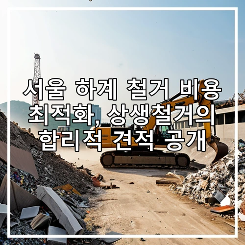 서울 하계 철거 비용 최적화, 상생철거의 합리적 견적 공개