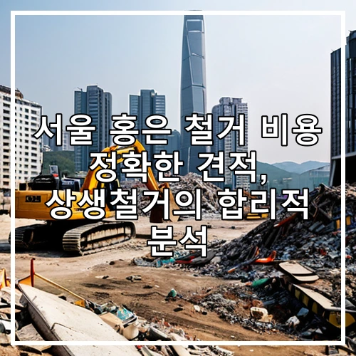 서울 홍은 철거 비용 정확한 견적, 상생철거의 합리적 분석