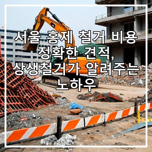 서울 홍제 철거 비용 정확한 견적, 상생철거가 알려주는 노하우
