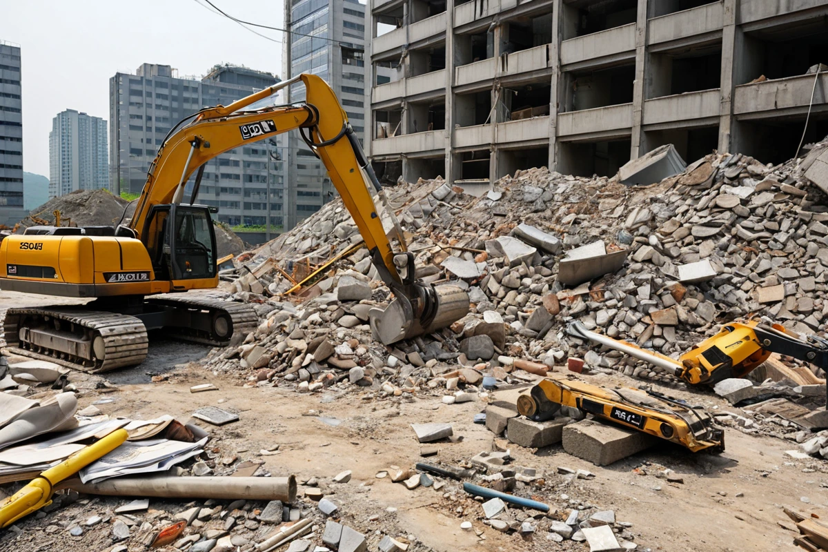서울 가양동 철거 비용, 정확한 견적 절차와 비용 구성 2024, 정확한 견적 절차 단계별 안내 관련 실제 현장을 담은 사실적인 사진, 사람(인물)이 전혀 등장하지 않게 합니다.