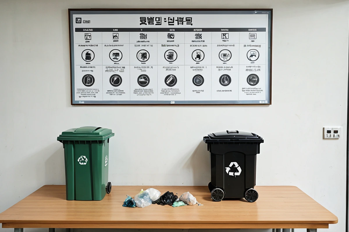 서울 봉천동 주택 내부 철거 비용 비교를 위한 표와 문서가 테이블 위에 놓인 모습. 인건비, 기계 사용 비용, 폐기물 처리 비용을 표기한 비교표가 명확히 보이는 사실적인 장면.