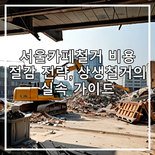 서울카페철거 비용 절감 전략, 상생철거의 실속 가이드