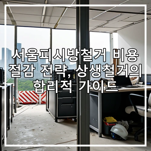 서울피시방철거 비용 절감 전략, 상생철거의 합리적 가이드