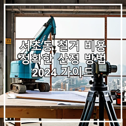 서초동 철거 비용 정확한 산정 방법 2024 가이드