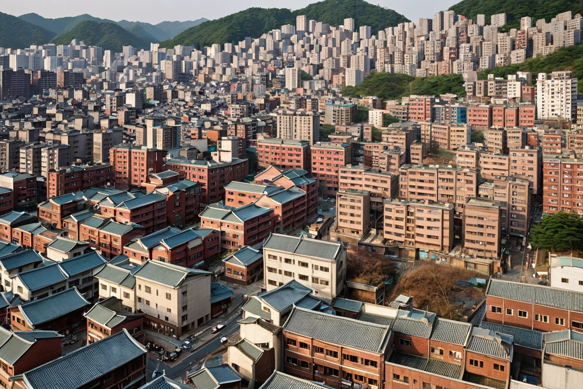 성동구와 봉천동의 주택 지역을 비교하는 지도와 철거 비용 표가 함께 표시된 테이블. 성동구는 주거 지역 혼합으로 높은 비용이 표시된 반면, 봉천동은 1980년대 이전 주택이 많아 