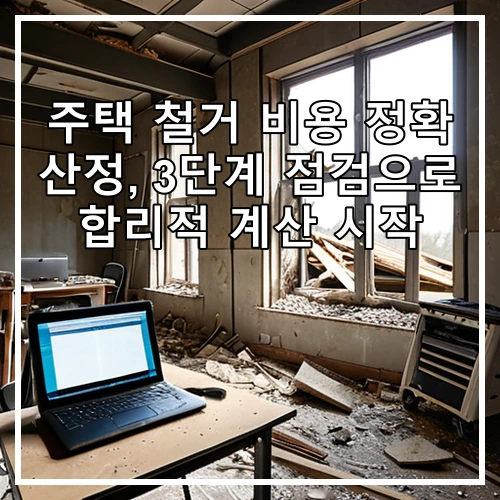주택 철거 비용 정확 산정, 3단계 점검으로 합리적 계산 시작