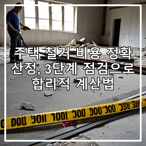 주택 철거 비용 정확 산정, 3단계 점검으로 합리적 계산법